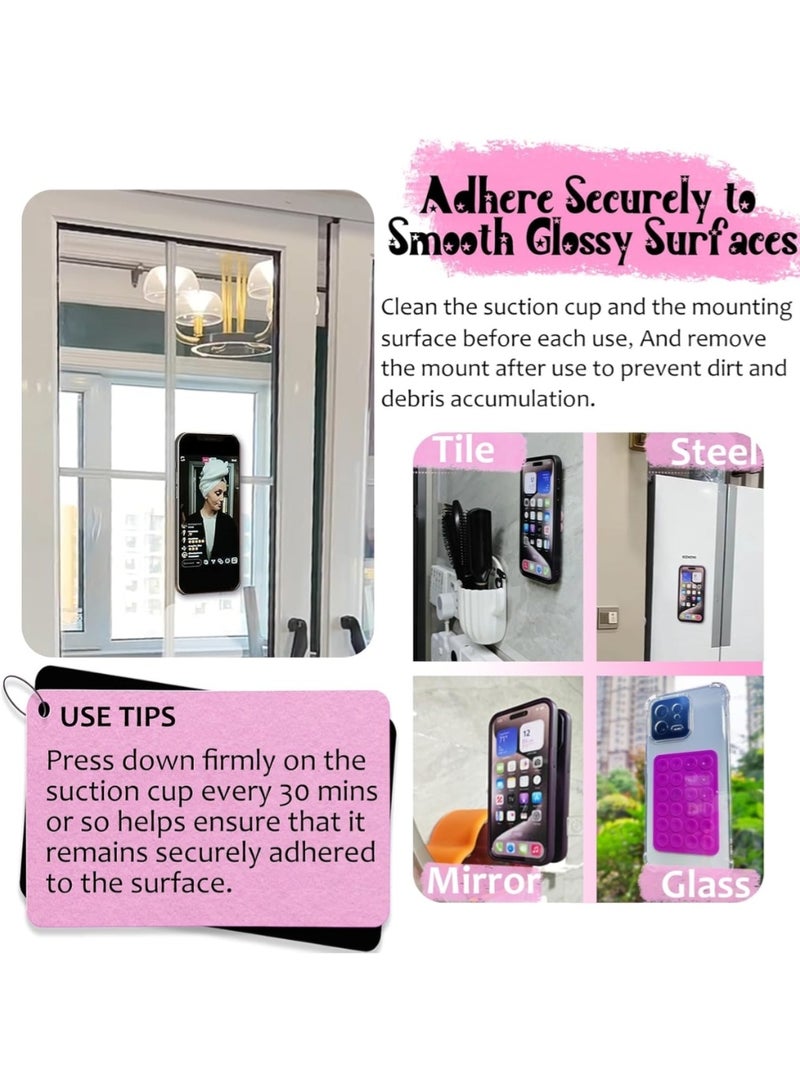 ZedAura Silicone Suction Phone Case Mount, Non Slip Sticky Grip, Silicon Adhesive Suction Cup Mount, Strong Grip Holder for Selfies and Videos, Non Slip, Sticky Phone Grip, Silicon Adhesive, Suction Cup Mount, Strong Grip Holder, 5 Pack - Image 4